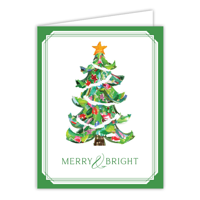 Lauren Dunn Merry & Bright Christmas Tree Greeting Card