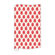 Sue Sartor Holiday Red Vintage Lily Block Print Wrapping Paper