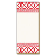 Sue Sartor Holiday Red Bamboo Luxe Skinny Notepad