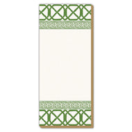 Sue Sartor Holiday Green Bamboo Luxe Skinny Notepad