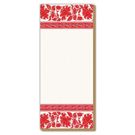 Sue Sartor Holiday Red Vintage Lily Luxe Skinny Notepad