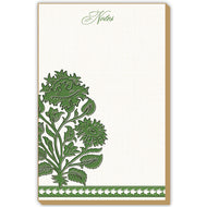Sue Sartor Holiday Green Vintage Lily Luxe Large Notepad