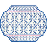 Sue Sartor Blue Tulip Pattern Posh DieCut Placemat