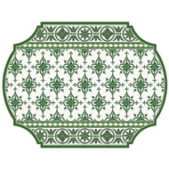 Sue Sartor Holiday Green Fiore Clover Posh Placemat