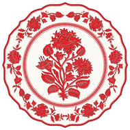 Sue Sartor Holiday Red Vintage Lily Posh Round Placemat