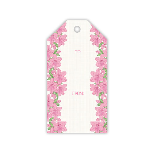 Sue Sartor Pink Azalea Stripe Gift Tag – RosanneBECK Collections