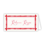 Sue Sartor Holiday Red Bamboo Place Cards