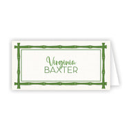 Sue Sartor Holiday Green Bamboo Place Cards