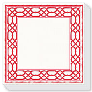 Sue Sartor Holiday Red Greek Key Block Notepad