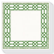 Sue Sartor Holiday Green Greek Key Block Notepad
