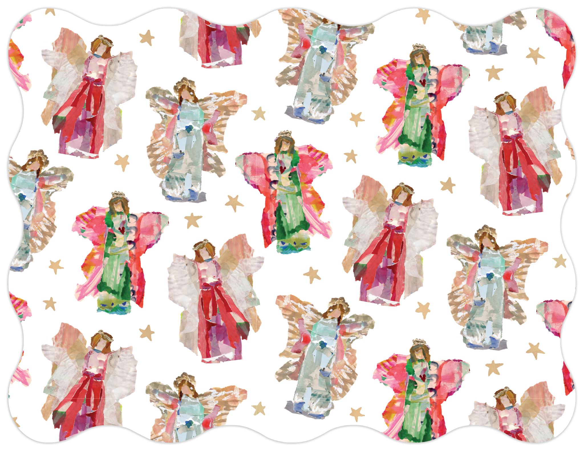 Lauren Dunn Angel Pattern Posh Die-Cut Placemat - Thumbnail 3