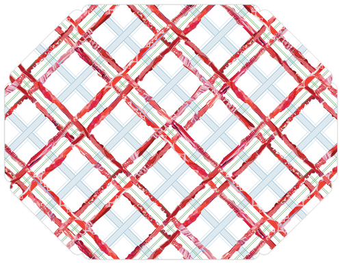 Lauren Dunn Abstract Plaid Posh Die-Cut Placemat