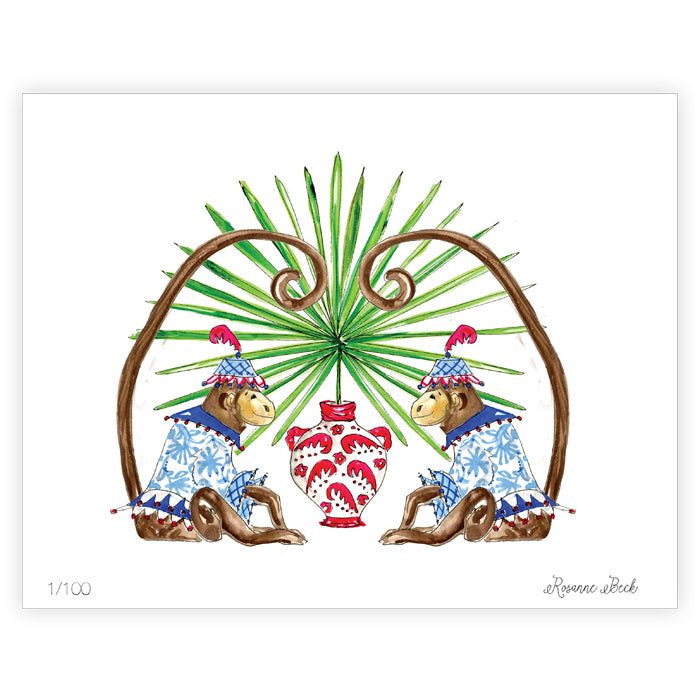 animal-duo-monkeys-watercolor-art-print-rosannebeck-collections