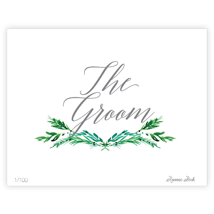 Wedding Greenery The Groom Wedding Signage
