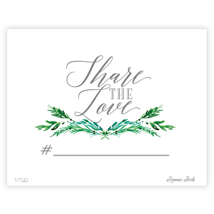 Wedding Greenery Share The Love Wedding Signage