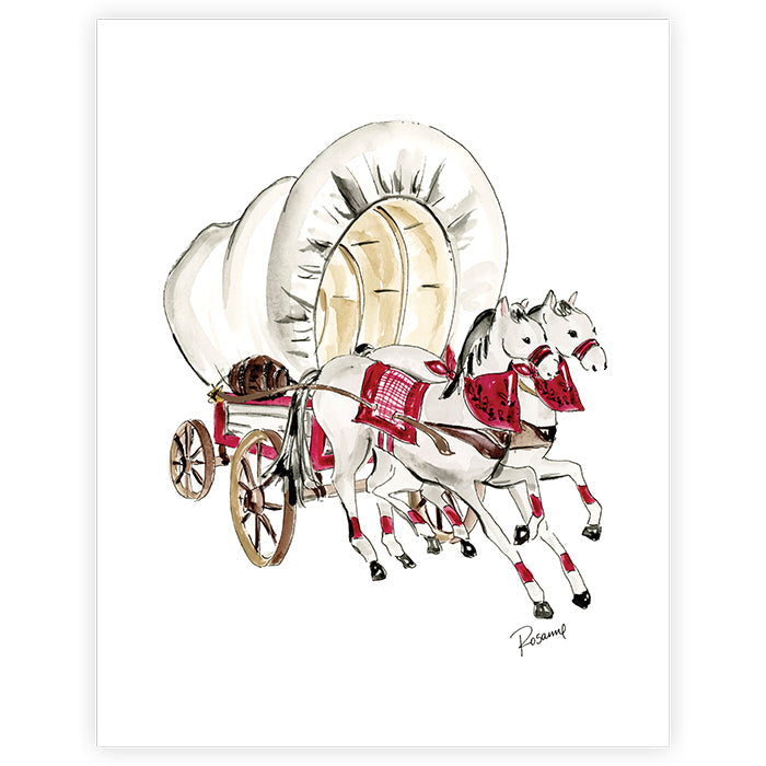 Horse & Wagon Art Print