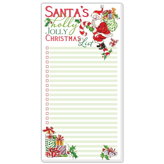 Santa's Holly Jolly Christmas List Oversized Pad