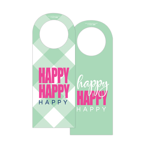 Happy Happy Happy Wine Tag