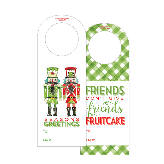 Seasons Greetings - Friends Don't Give Wine Tag