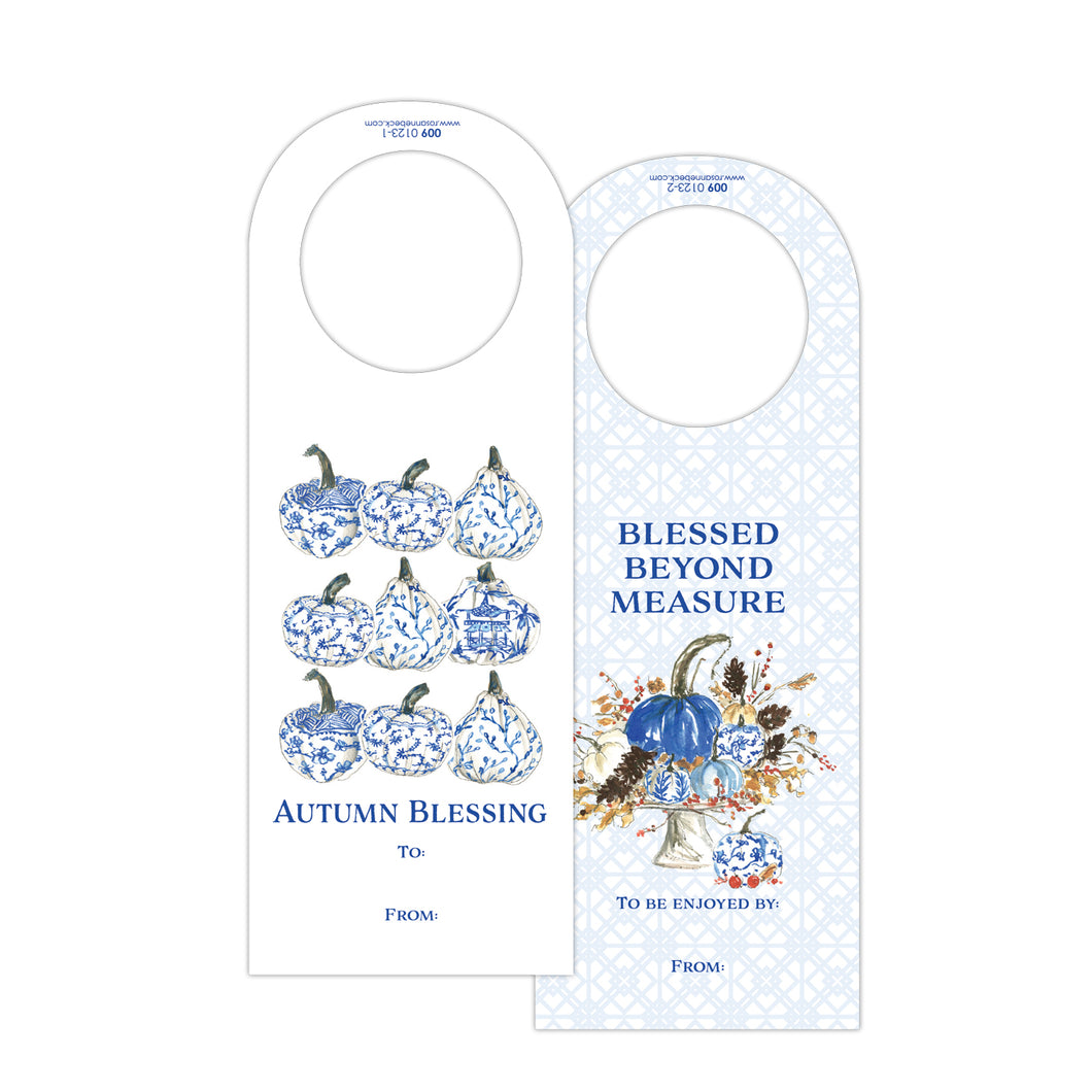 Autumn Blessings Blessed Beyond Measure Wine Tag