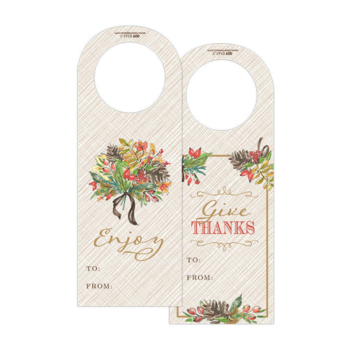 Thanksgiving Bouquet Wine Tag