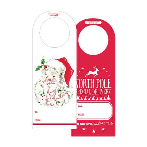 North Pole Special Delivery Wine Tag