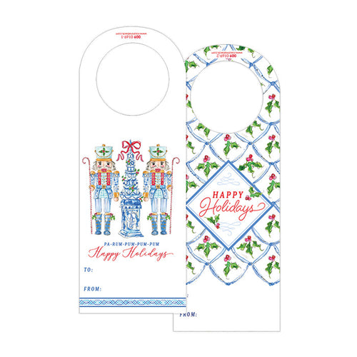 Chinoiserie Nutcrackers Wine Tag