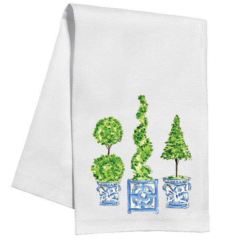 Topiary Trio with Asian Pot Kitchen Towel