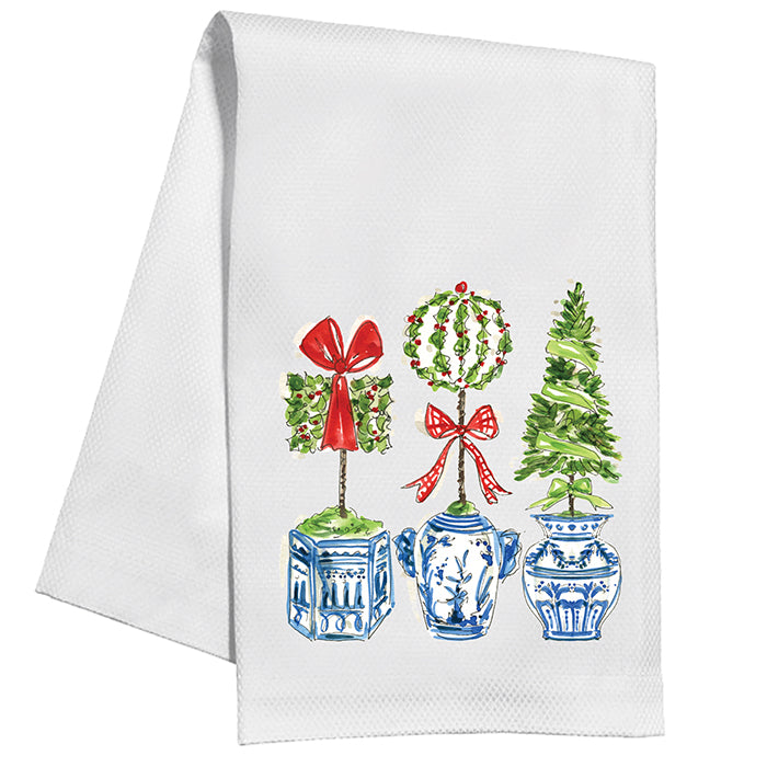 Holiday Topiary Trio Kitchen Towel