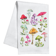 Handpainted Mushroom Assortment Kitchen Towel