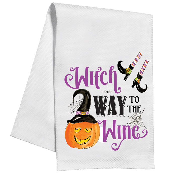 Witch Way To The Wine Kitchen Towel