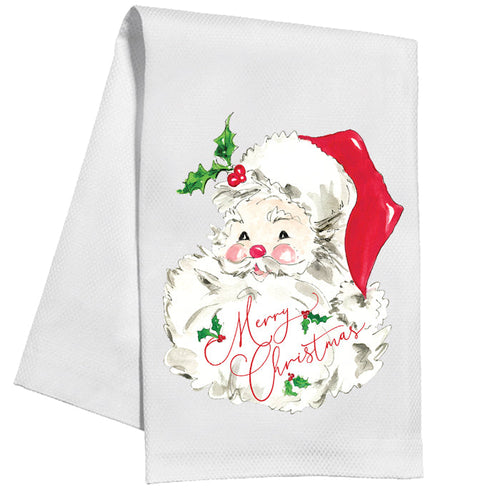 Merry Christmas Red Santa Kitchen Towel