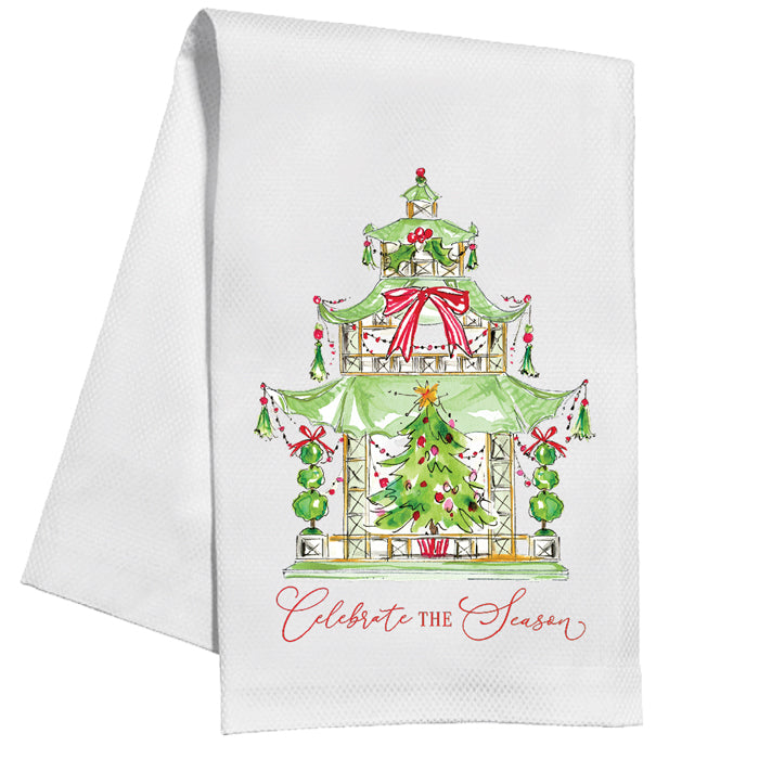 Celebrate The Season Holiday Pagoda Kitchen Towel