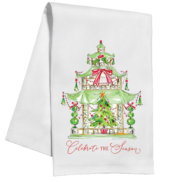 Seasons Greetings Crab Holding OLD BAY Wonderland / Kitchen Towel