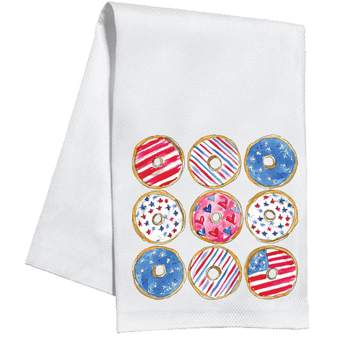 Patriotic Donuts Kitchen Towel