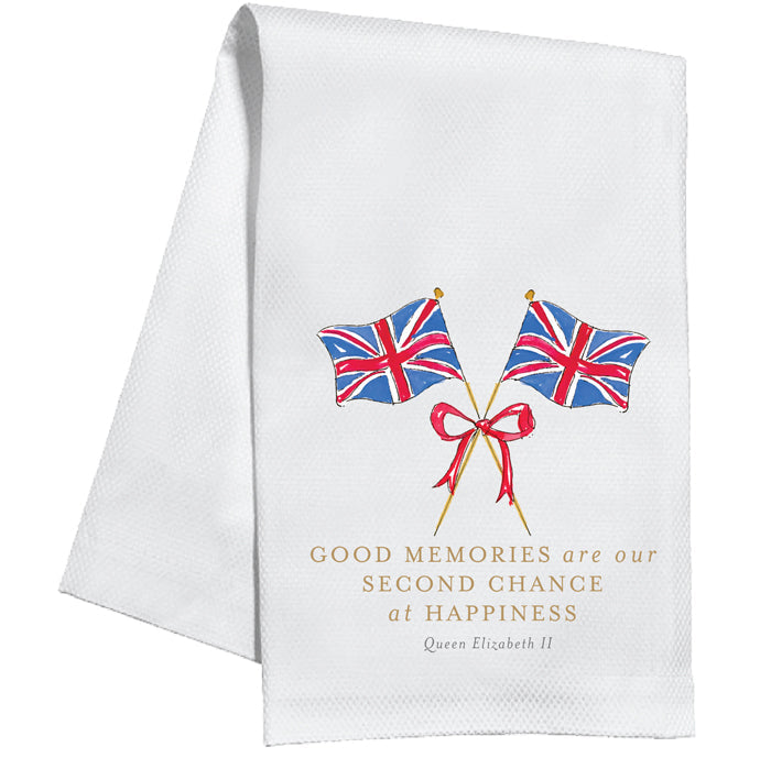 QEII British Flags Kitchen Towel