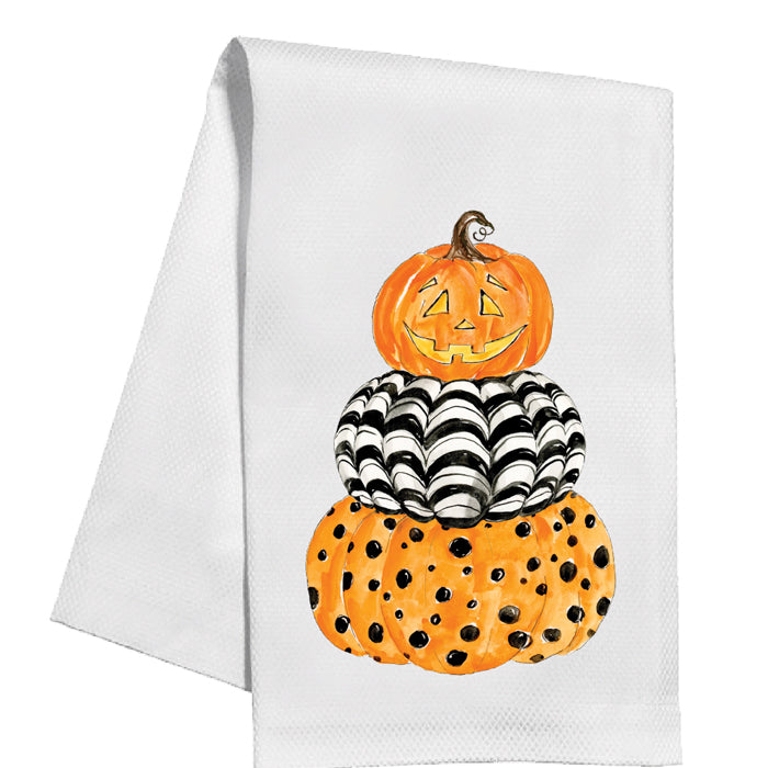 Halloween Pumpkin Stack Kitchen Towel