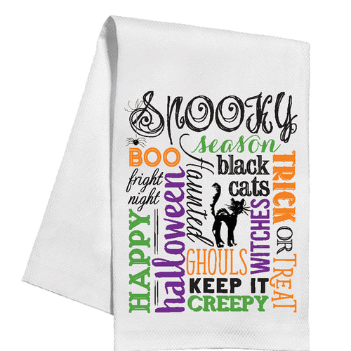 Halloween Words Kitchen Towel