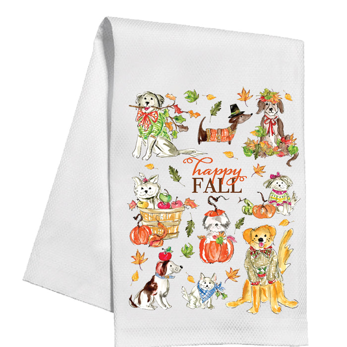 Thanksgiving Dogs Kitchen Towel