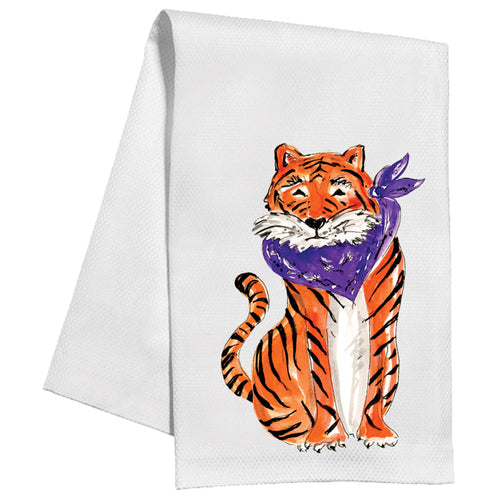 Orange & Purple Tiger Kitchen Towel