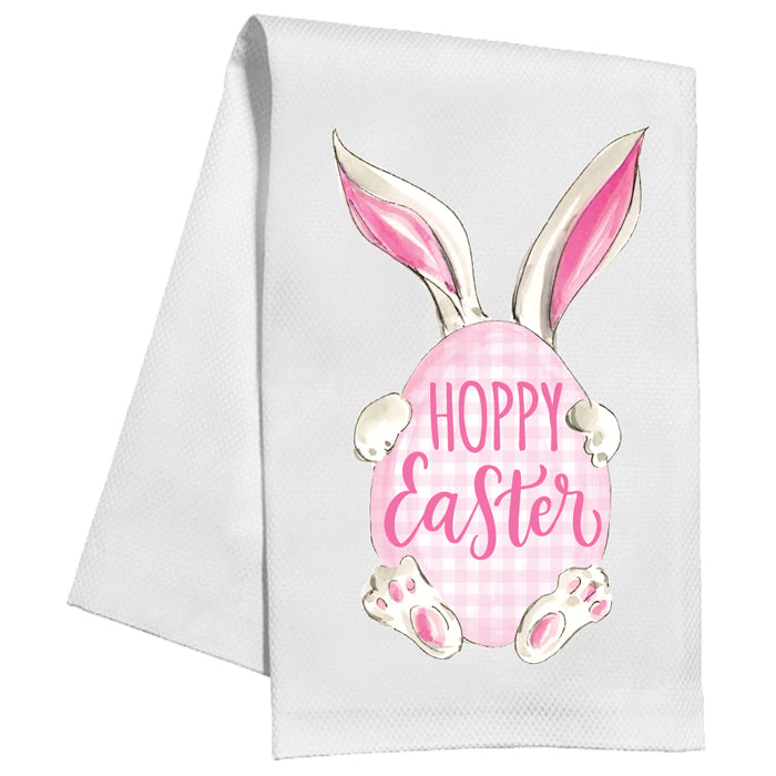 Hoppy Easter Pink Egg Kitchen Towel