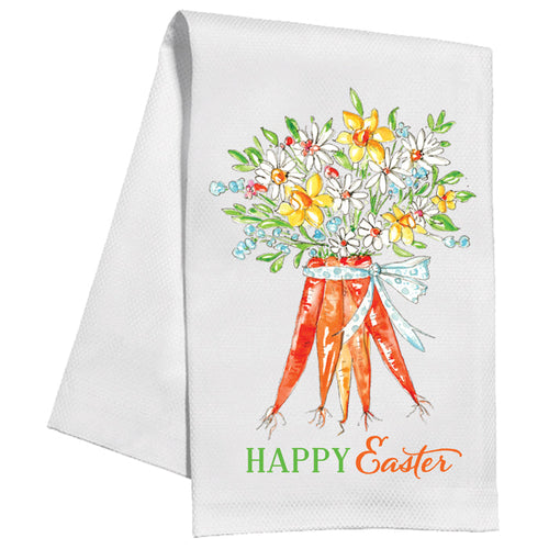 Happy Easter Carrots Kitchen Towel