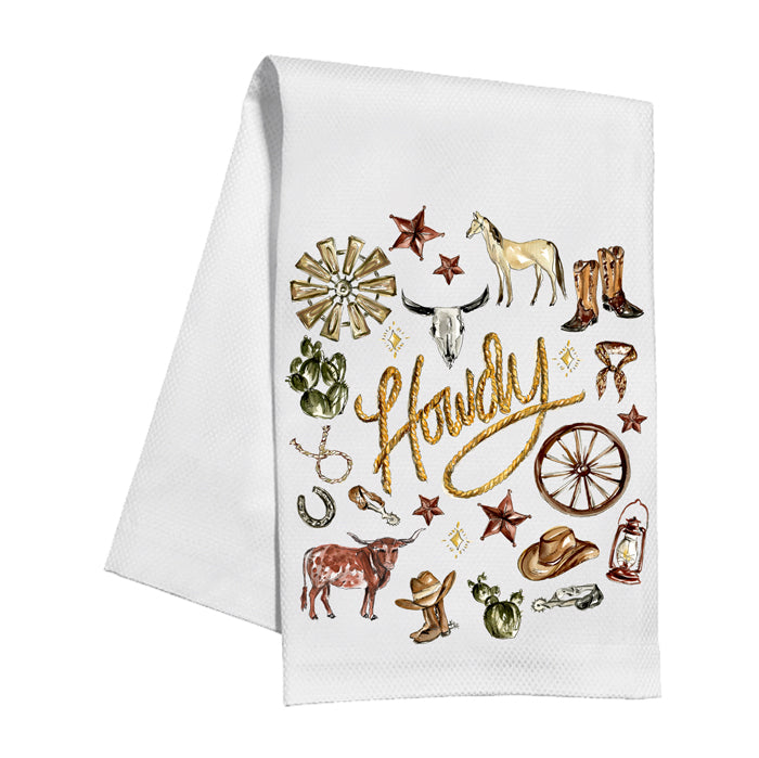 Howdy Icons Kitchen Towel