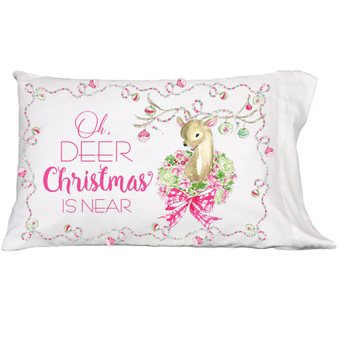 Oh Deer Christmas Is Near Pillowcase