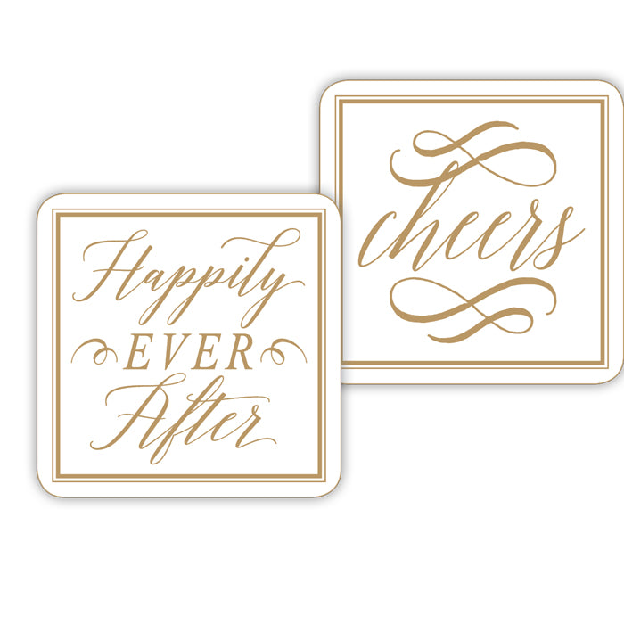 Happily Ever After-Cheers Paper Coasters - Thumbnail 2