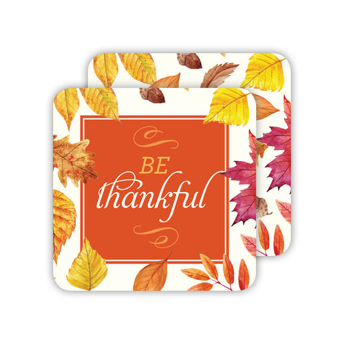 Be Thankful Paper Coasters