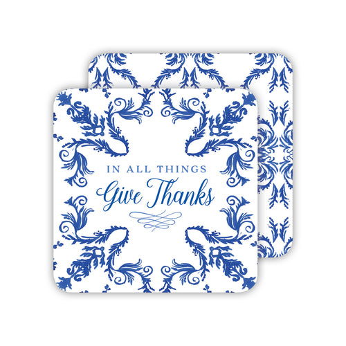 In All Things Give Thanks Paper Coasters