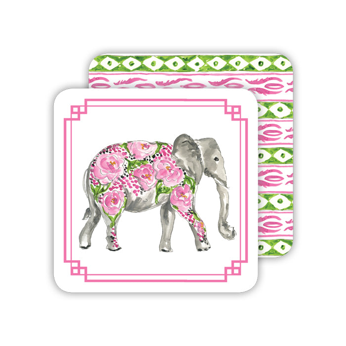 Pink Elephant Paper Coasters - Thumbnail 2
