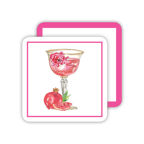 Rose Cocktail Paper Coasters