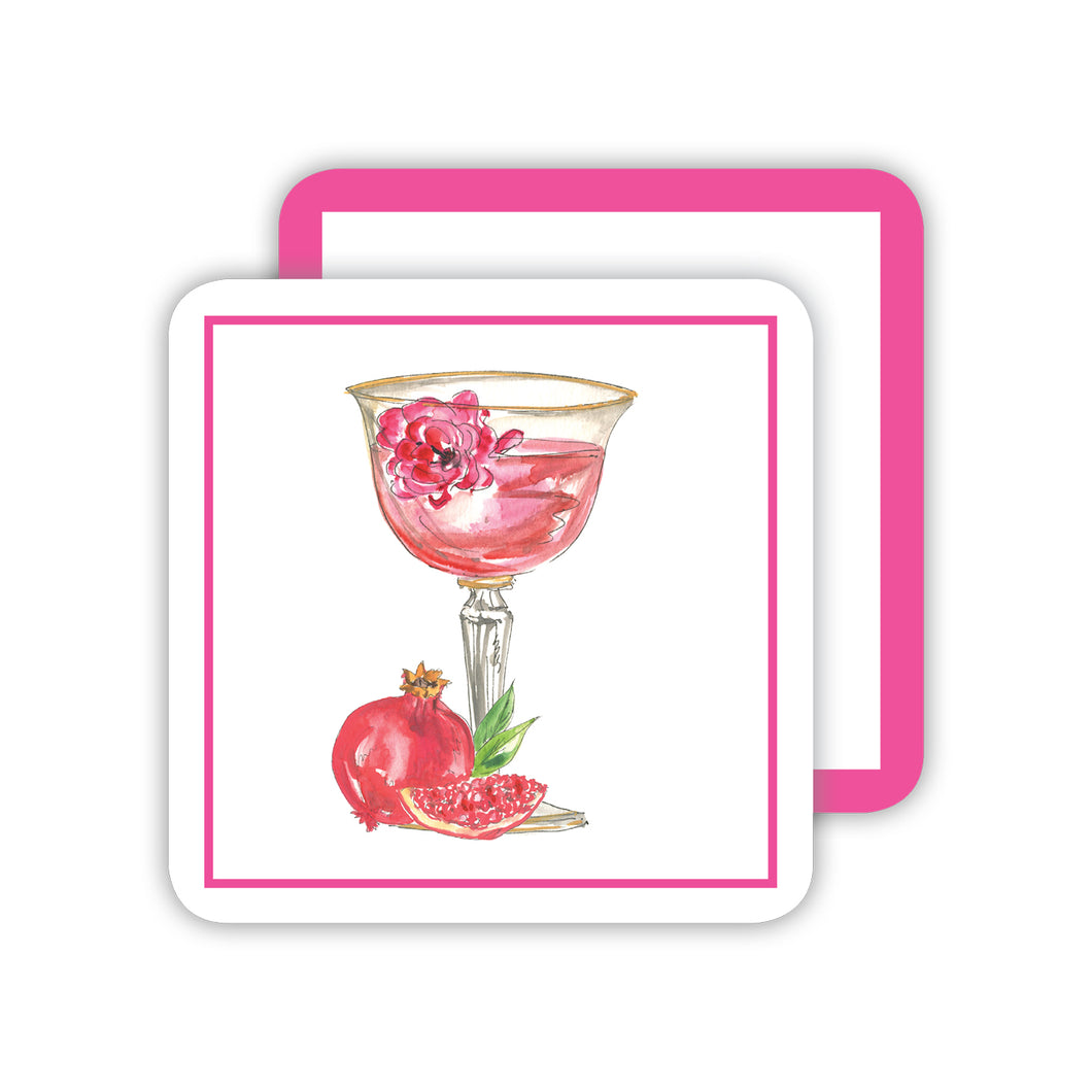 Rose Cocktail Paper Coasters